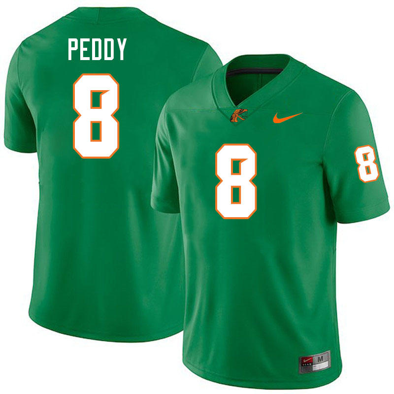 Florida A&M Rattlers #8 Jett Peddy College Football Jerseys,Uniforms-Green
